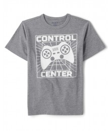 Childrens Place Grey Control Centre Graphic Tee